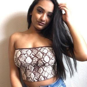 Pacsun Snake Print Crop Top (KENDALL & KYLIE)